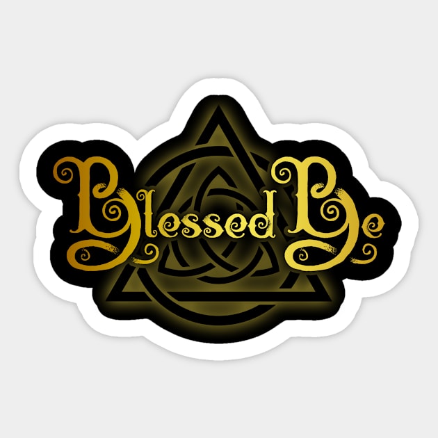 Blessed Be Triquetra Sticker by The Lucid Frog